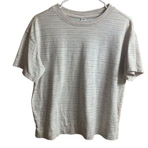 Old Navy Easy Vintage Warm Space Dye Crewneck Short Sleeve Tee Size Small